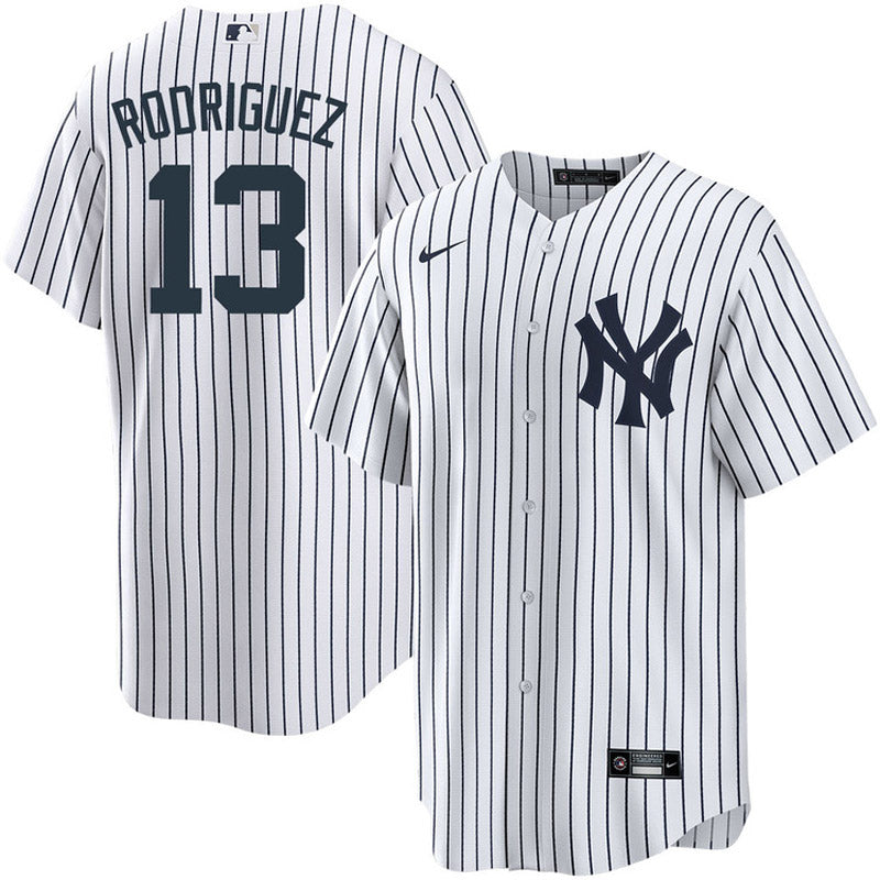 Men's New York Yankees Alex Rodriguez Player Name Replica Home Jersey - White