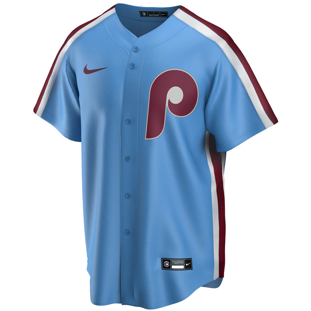 Men's Philadelphia Phillies Mike Schmidt Road Cooperstown Collection Player Jersey - Light Blue